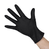 Grippaz HD Nitrile Powder-Free Disposable Gloves Black 8/M (50 Pack)