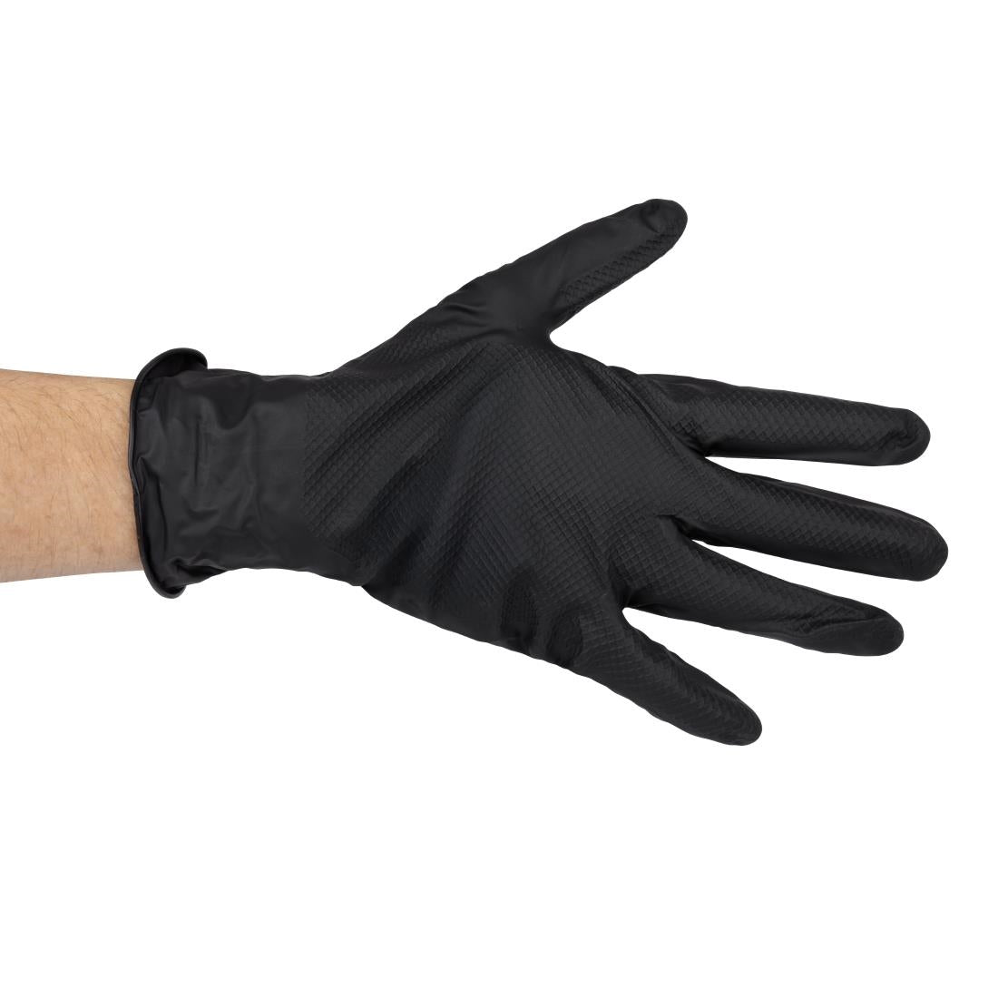 Grippaz HD Nitrile Powder-Free Disposable Gloves Black 10/XL (50 Pack)