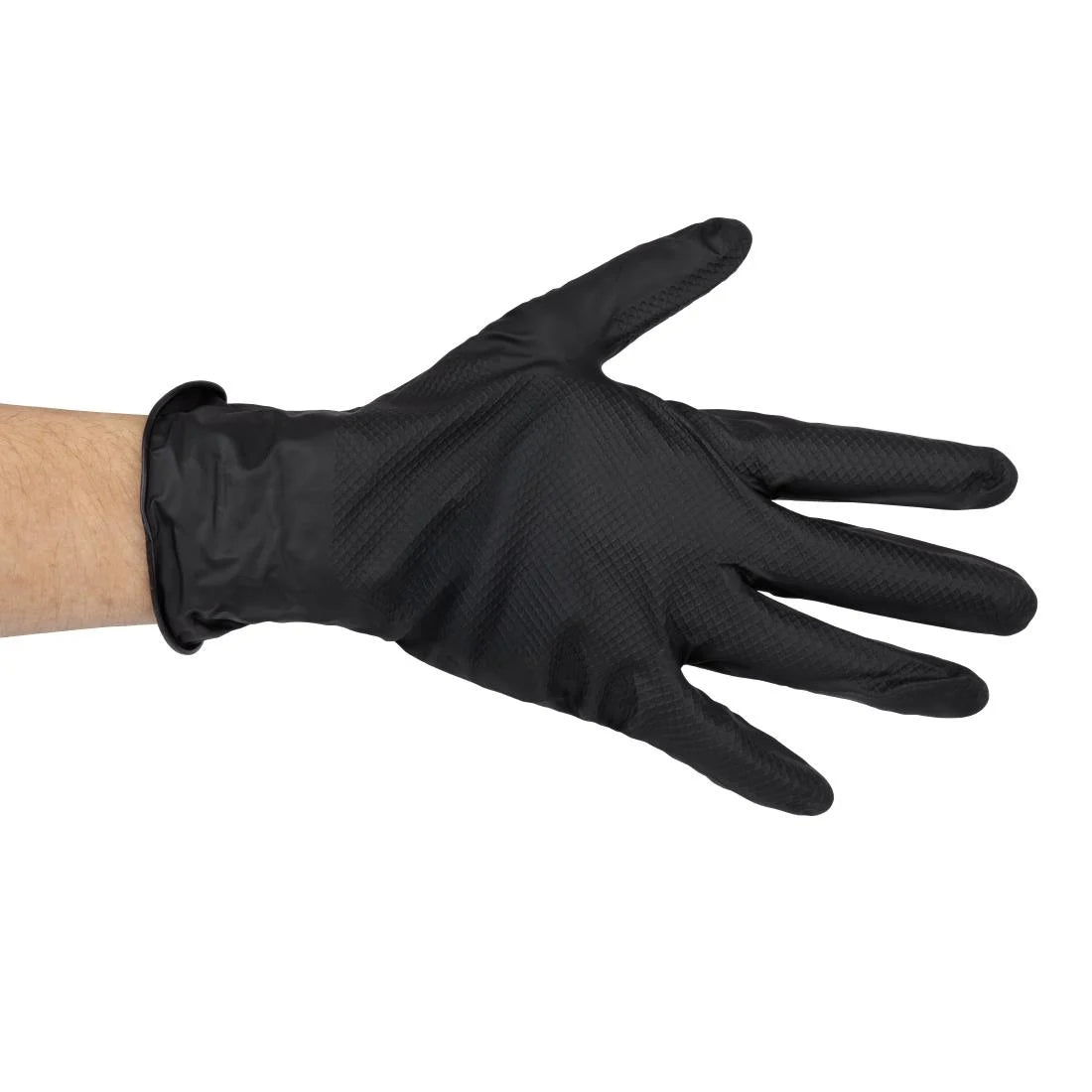 Grippaz HD Nitrile Powder-Free Disposable Gloves Black 9/L (50 Pack)