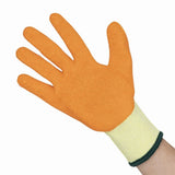 KeepSAFE GLO107 Latex Palm Gloves Orange 10 (10 Pack)