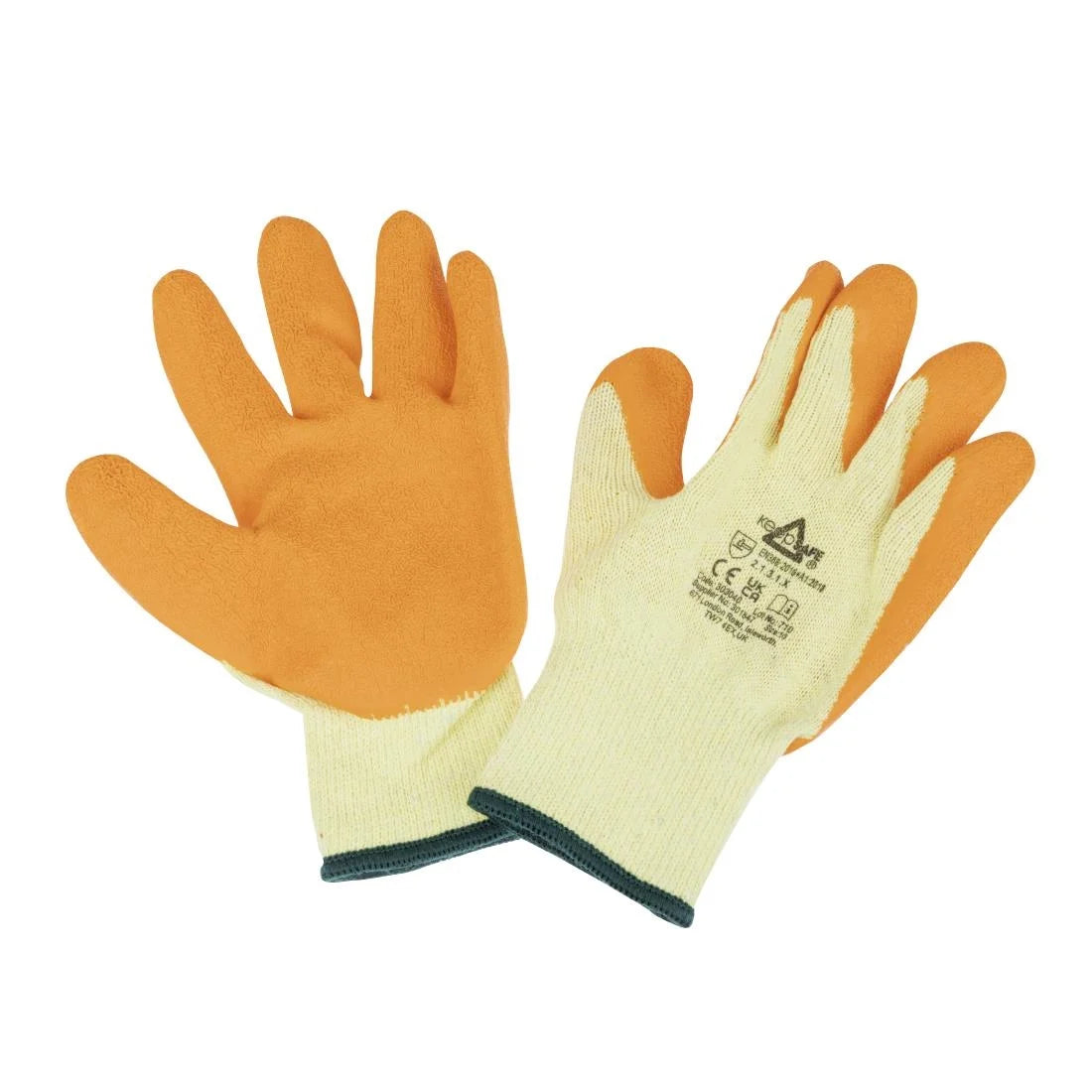 KeepSAFE GLO107 Latex Palm Gloves Orange 10 (10 Pack)