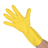 Ansell AlphaTec 87-190 Econohands Rubber Gloves Yellow XL (12 Pack)