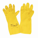 Ansell AlphaTec 87-190 Econohands Rubber Gloves Yellow M (12 Pack)
