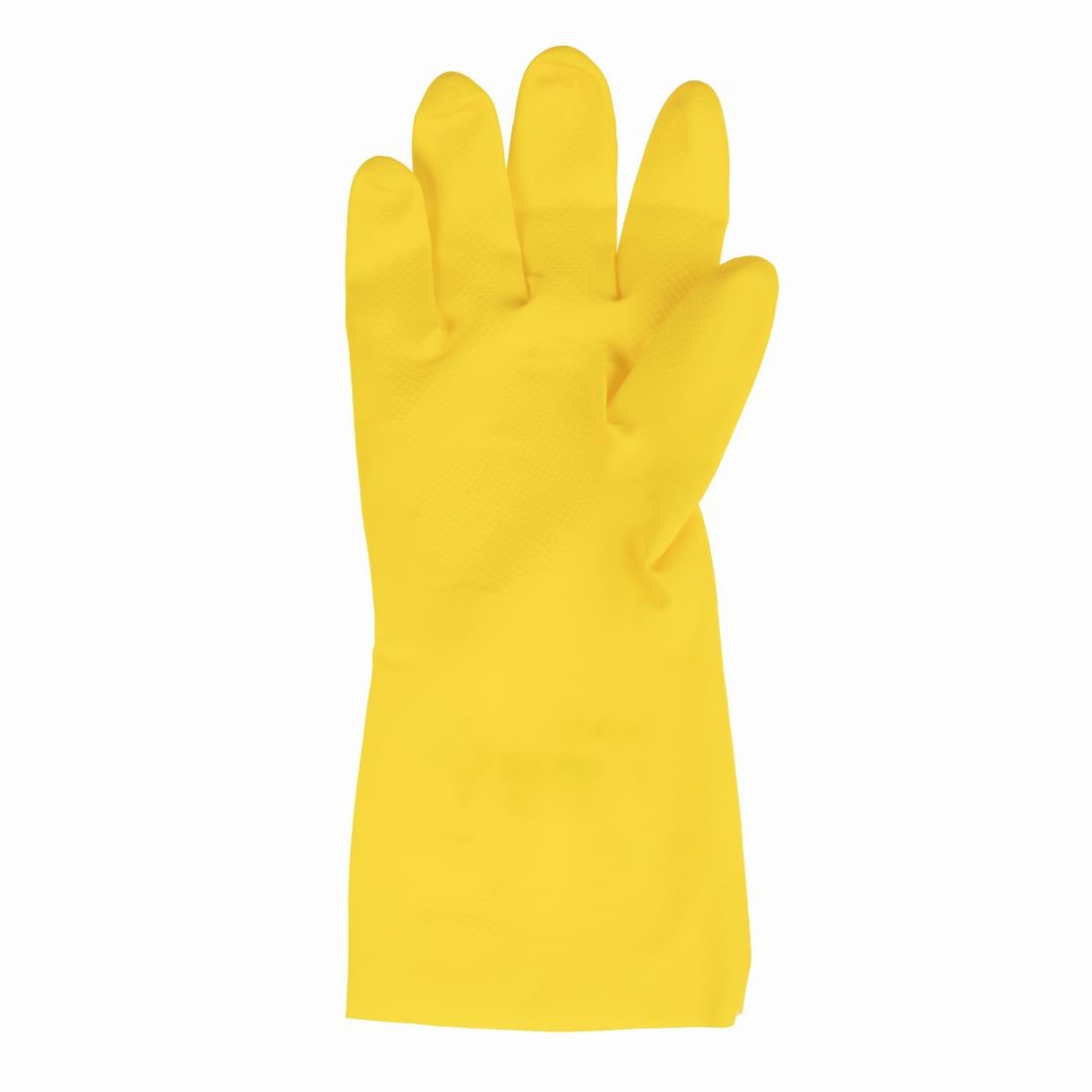 Ansell AlphaTec 87-190 Econohands Rubber Gloves Yellow XL (12 Pack)
