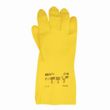 Ansell AlphaTec 87-190 Econohands Rubber Gloves Yellow XL (12 Pack)