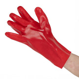KeepSAFE PVC Coated Gauntlets Red 35cm Size 9 (12 Pack)