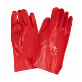 KeepSAFE PVC Coated Gauntlets Red 35cm Size 10 (12 Pack)