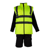 KeepSAFE Hi Vis Bodywarmer Reversible Yellow XL