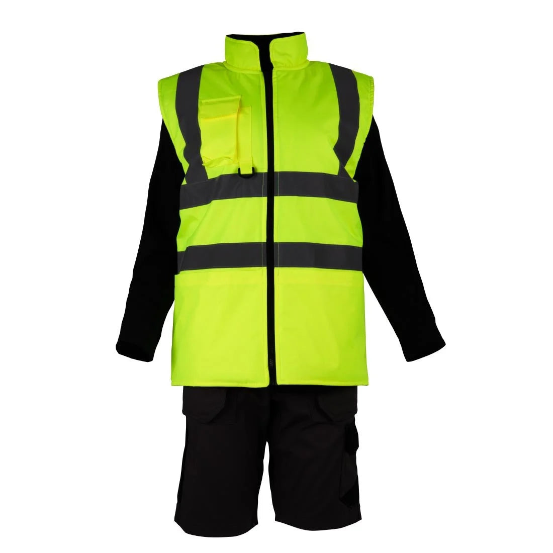 KeepSAFE Hi Vis Bodywarmer Reversible Yellow M