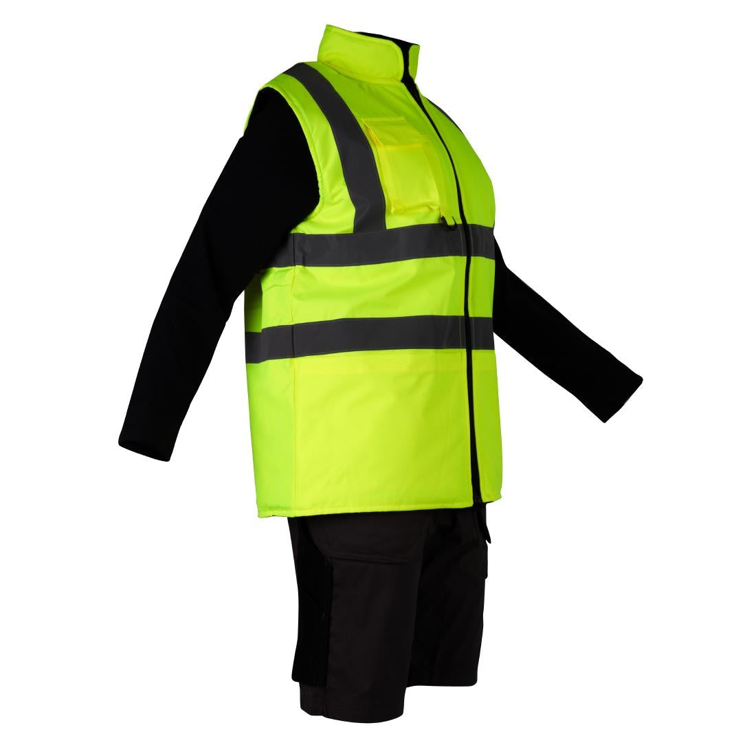 KeepSAFE Hi Vis Bodywarmer Reversible Yellow XL