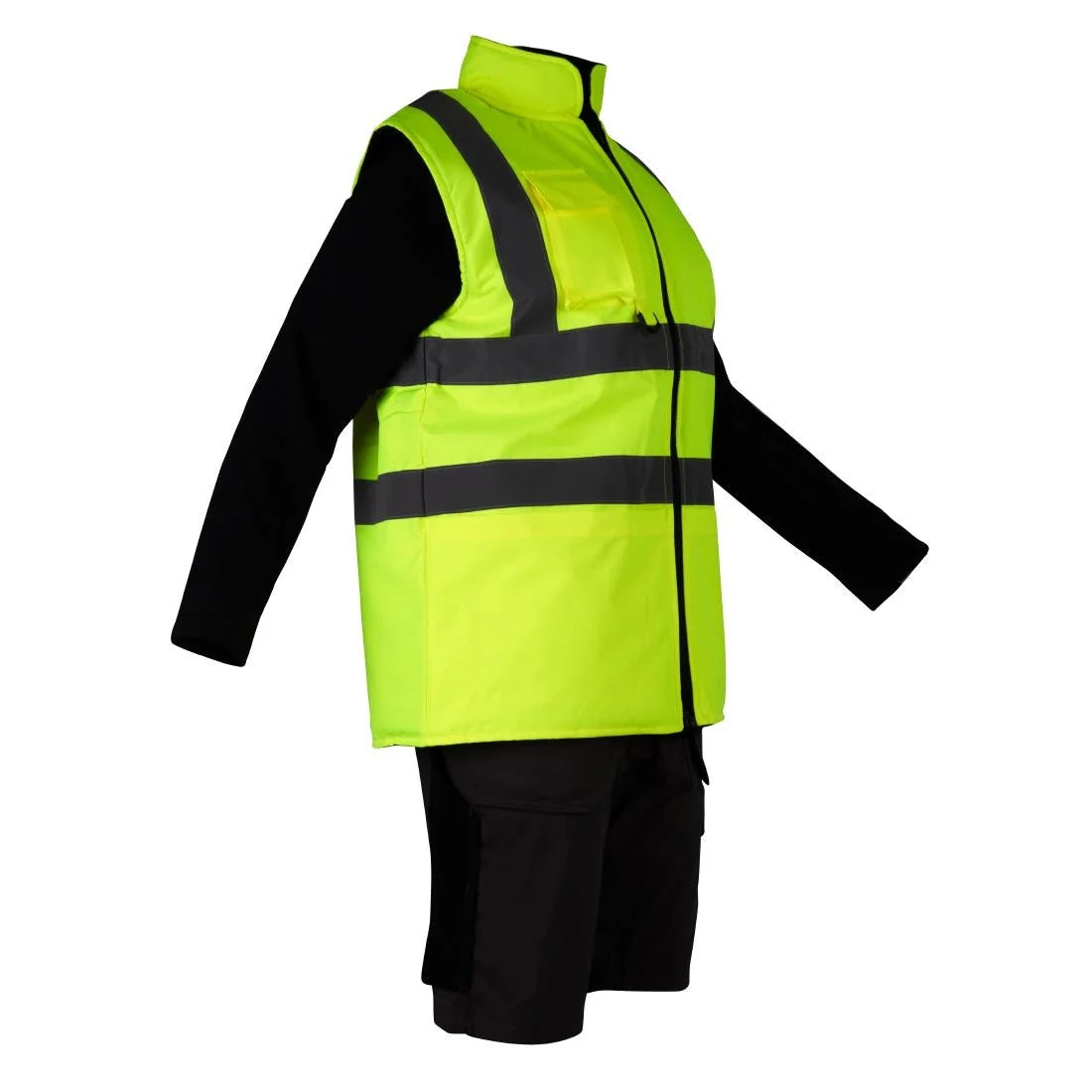 KeepSAFE Hi Vis Bodywarmer Reversible Yellow 2XL