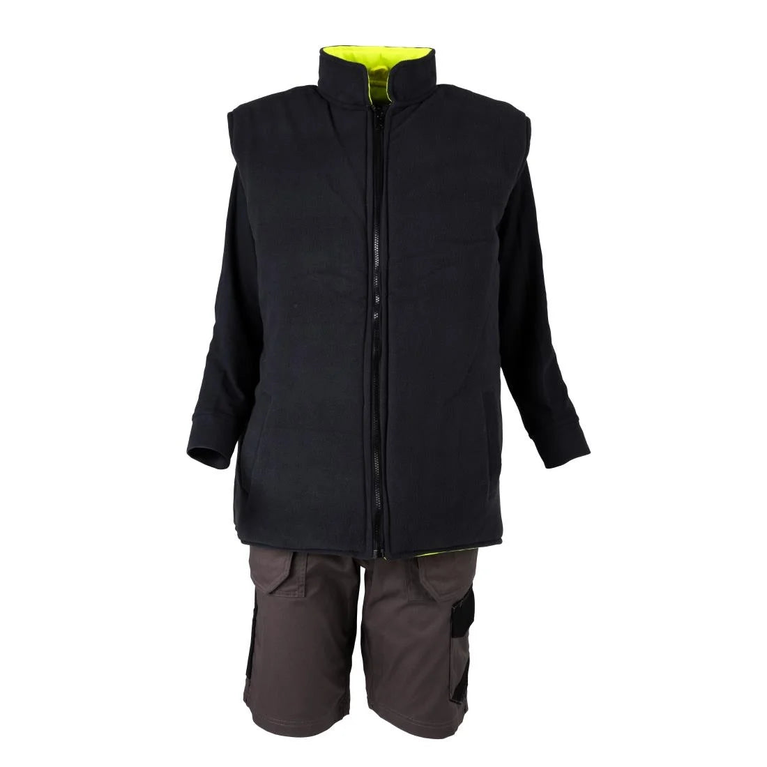 KeepSAFE Hi Vis Bodywarmer Reversible Yellow 3XL