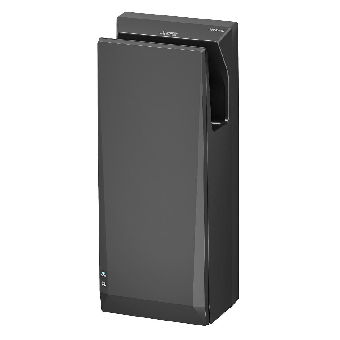Mitsubishi Wave i01 Jet Towel Slim Heated Hand Dryer Black