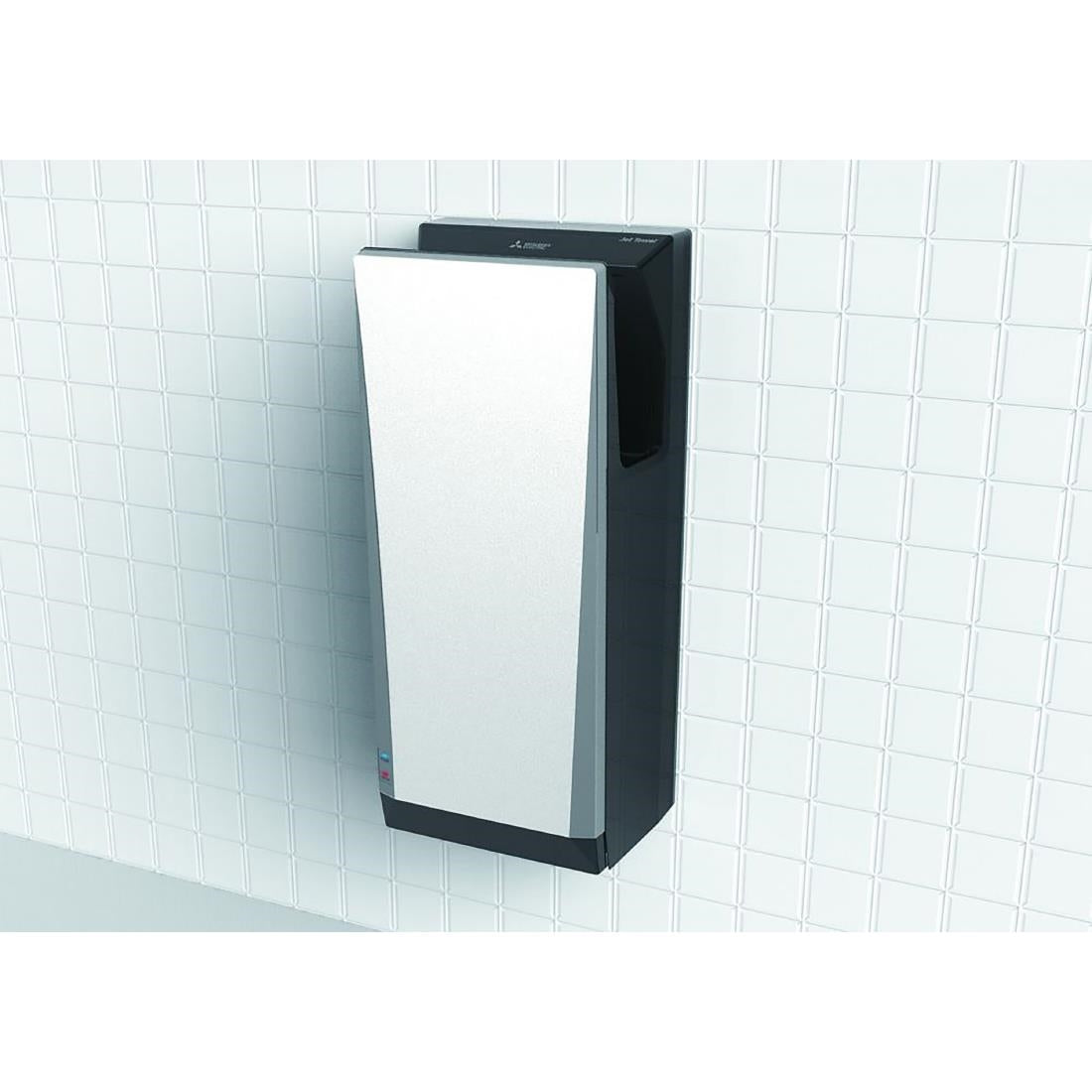 Mitsubishi Wave i01 Jet Towel Slim Heated Hand Dryer Silver