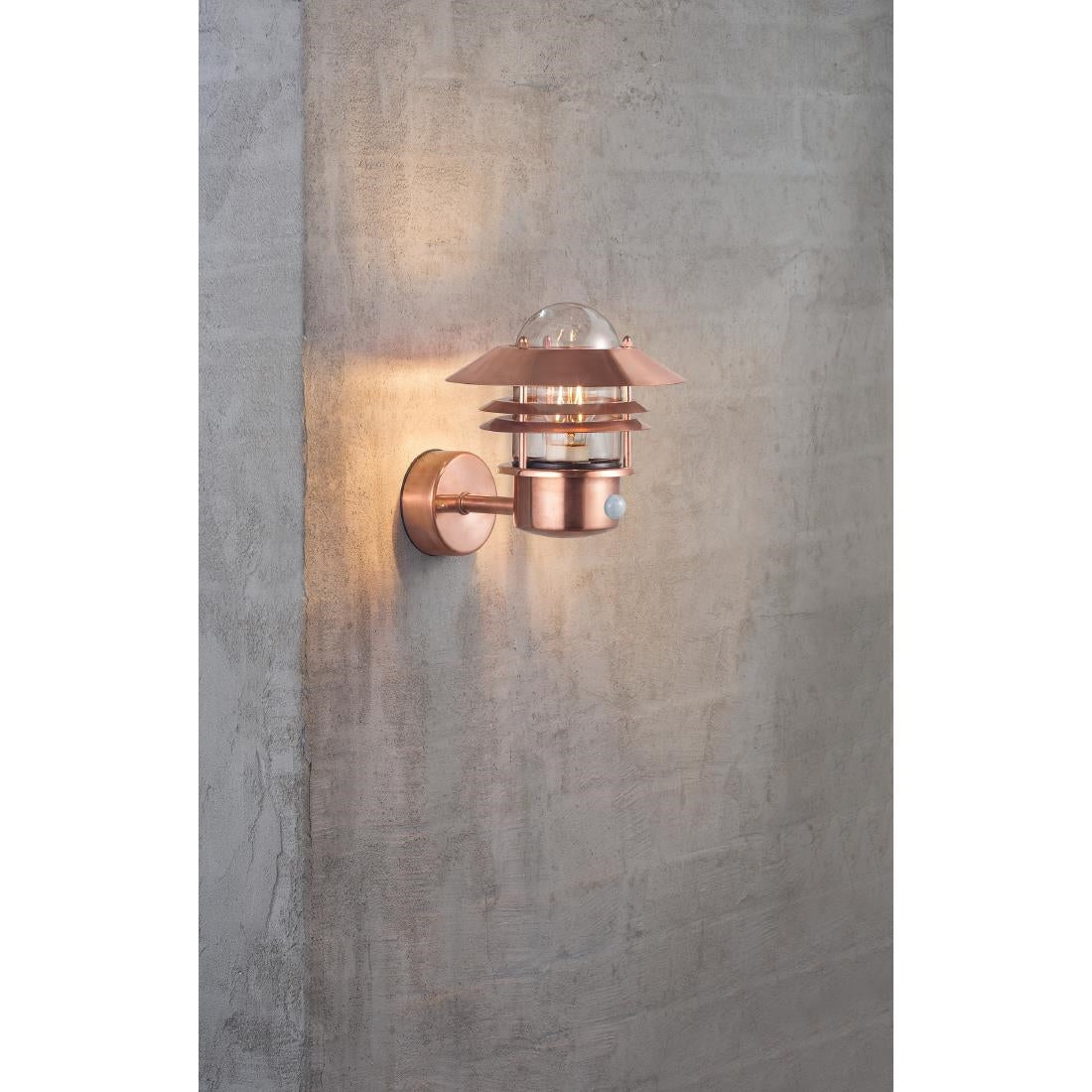 Nordlux Blokhus Up Sensor Outdoor Wall Light Copper