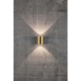 Nordlux Canto 2 Outdoor Wall Light Brass