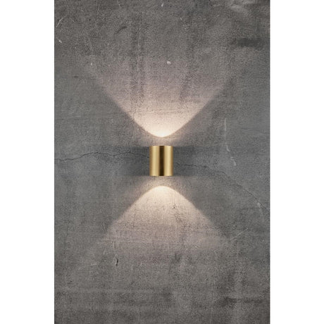 Nordlux Canto 2 Outdoor Wall Light Brass