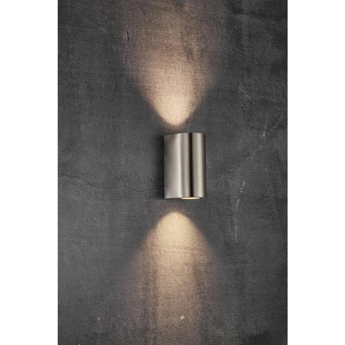 Nordlux Canto Maxi 2 Outdoor Wall Light Stainless Steel