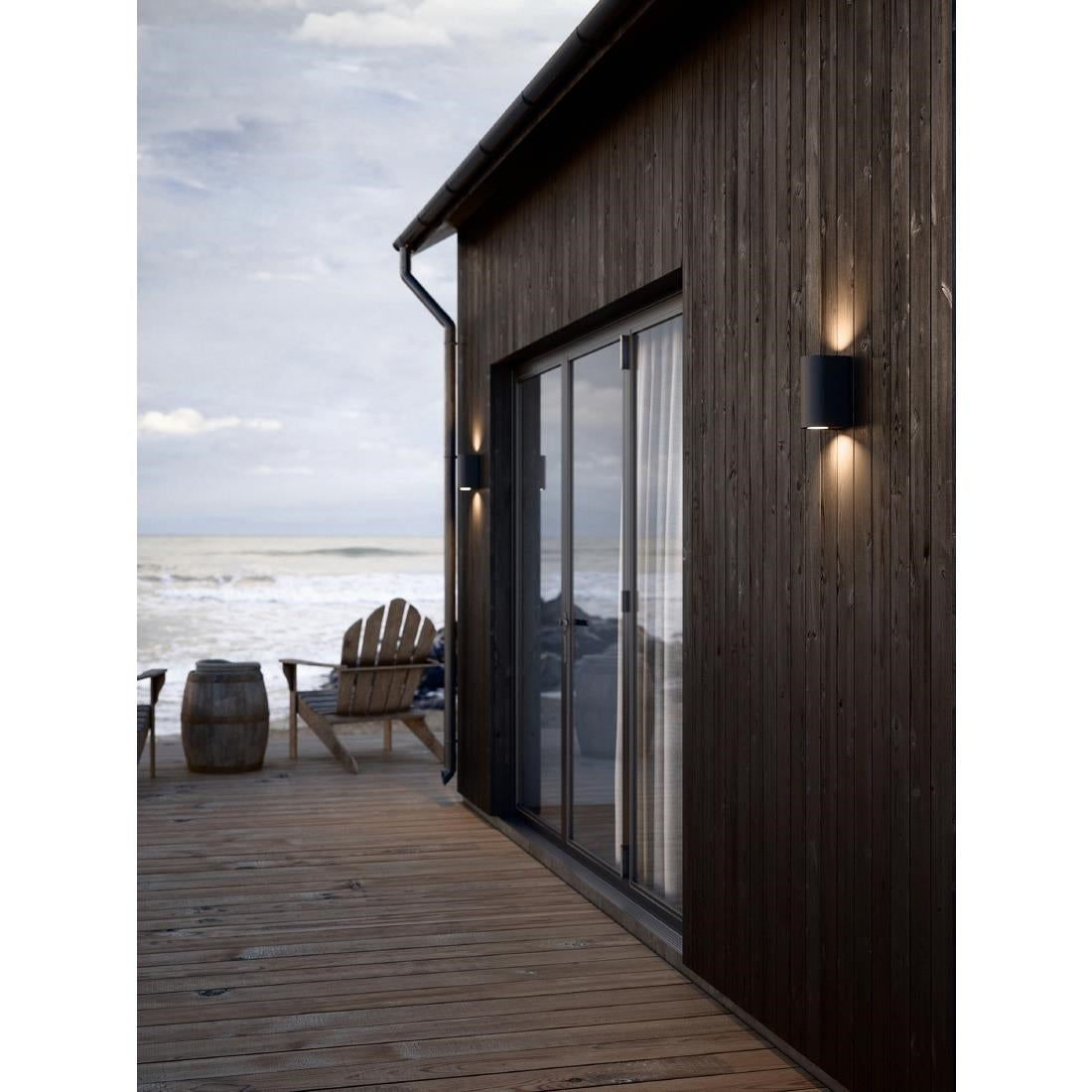 Nordlux Canto Maxi 2 Outdoor Wall Light Seaside Black