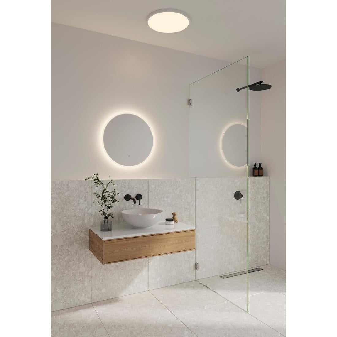 Nordlux Dovina Round Mirror Wall Light Clear