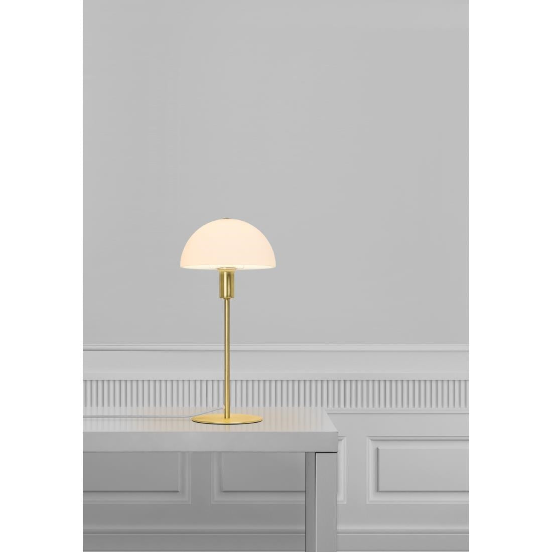 Nordlux Ellen 20 Indoor Table Lamp Brass, Glass Shade