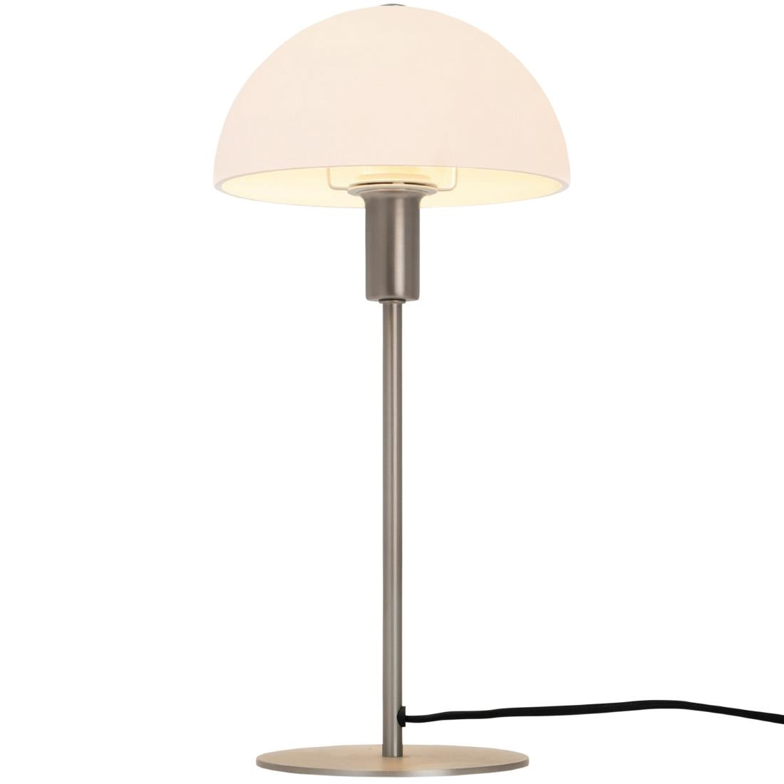 Nordlux Ellen 20 Indoor Table Lamp Brushed Steel, Glass Shade