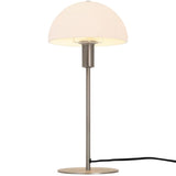 Nordlux Ellen 20 Indoor Table Lamp Brushed Steel, Glass Shade