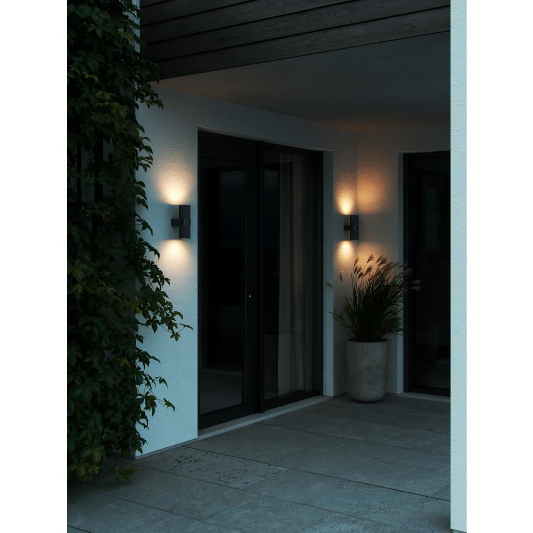 Nordlux Kyklop Ripple Outdoor Wall Light Black