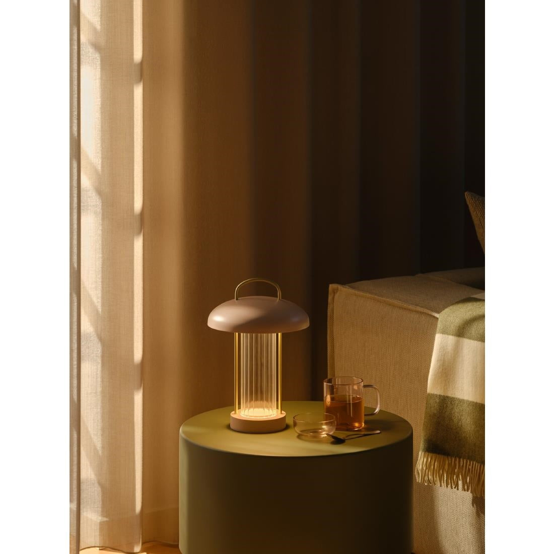 Nordlux Mirano Portable Indoor Table Lamp Dusty Rose