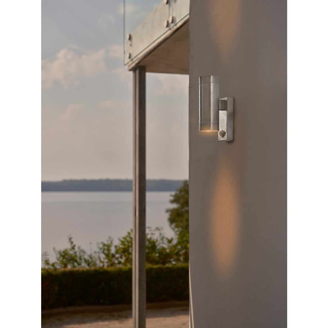 Nordlux Tin Maxi Double Sensor Outdoor Wall Light Galvanised