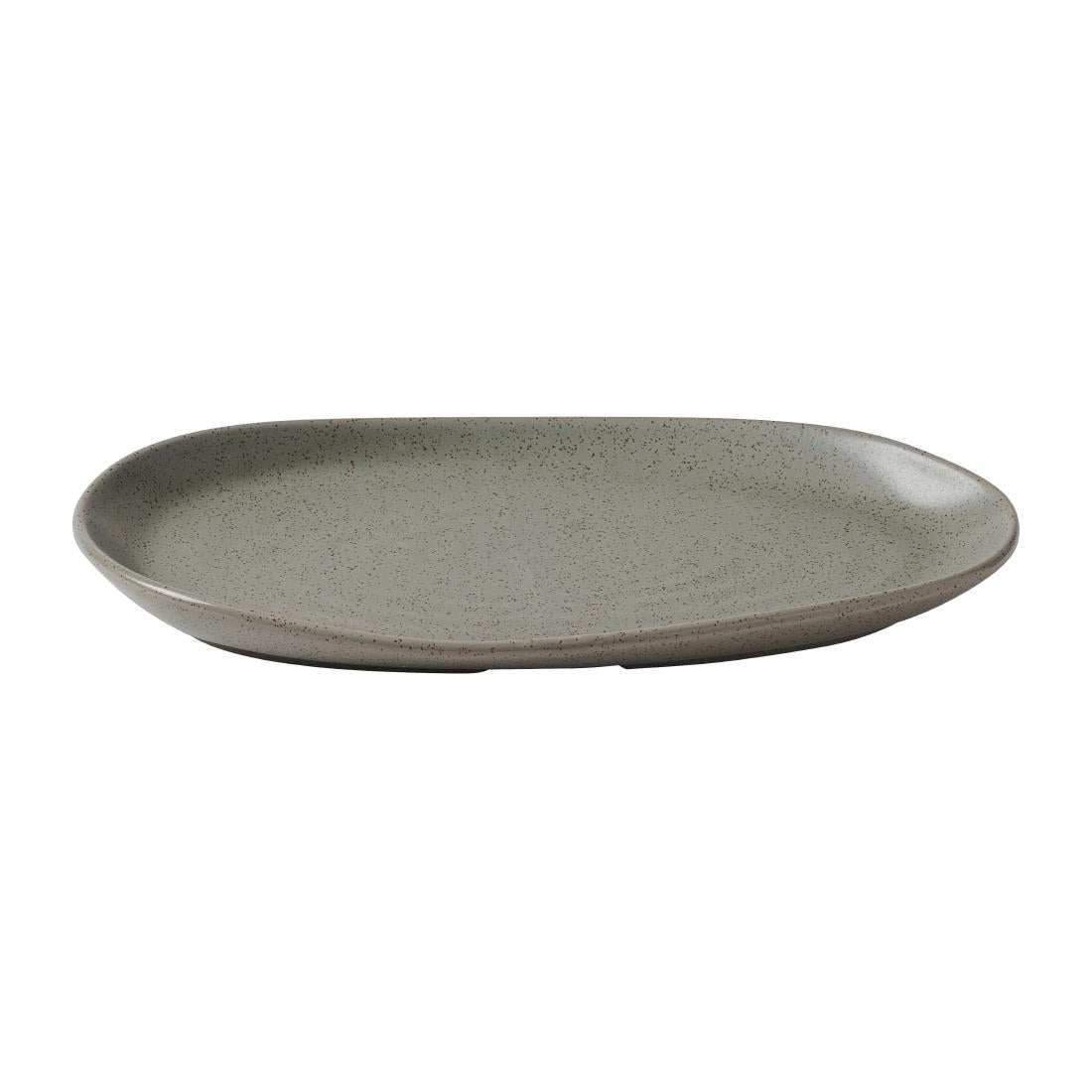 Churchill Stonecast Natural Organic Platters Peppercorn Grey 260x150mm (6 Pack)