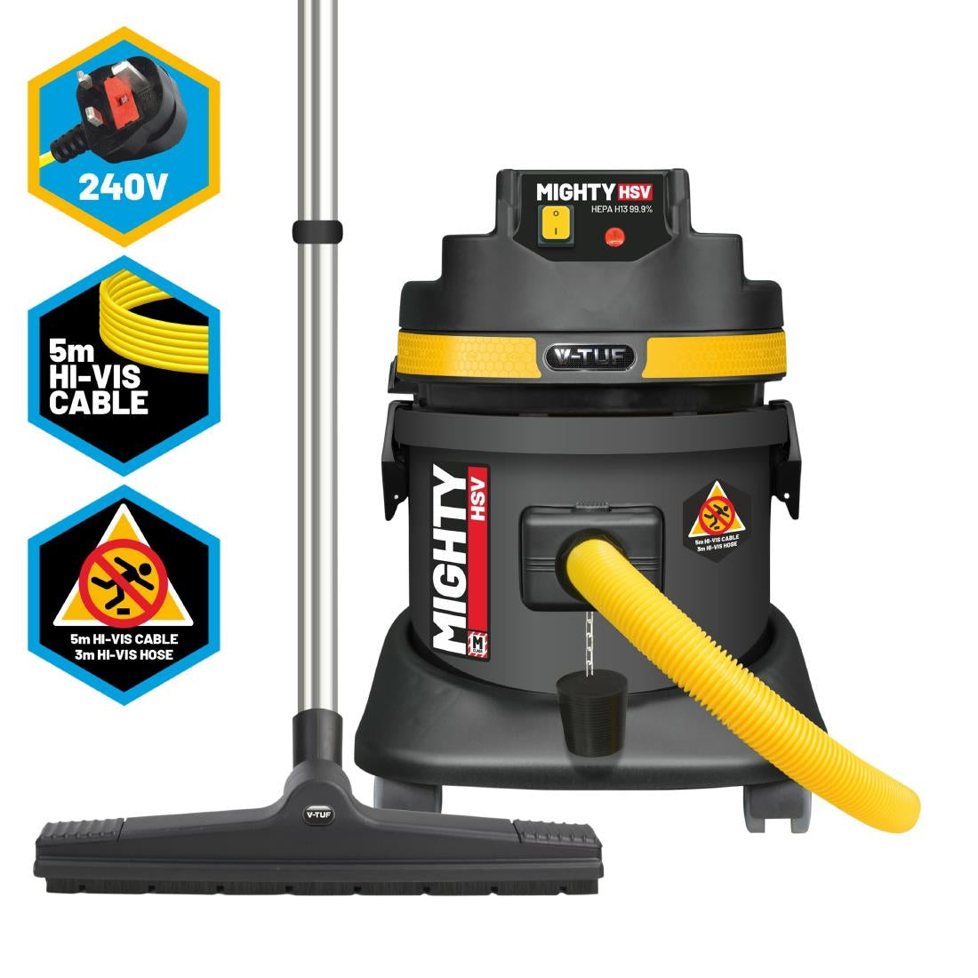 V-TUF M-Class Industrial Wet & Dry Vacuum Cleaner Mighty HSV 21L