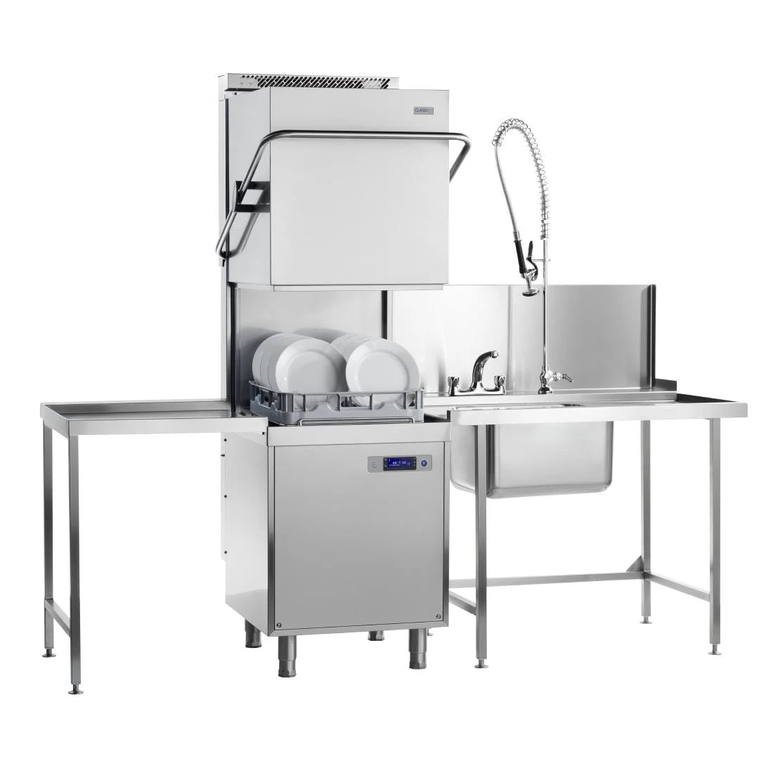 Classeq CP500WSSR Passthrough Dishwasher / Glasswasher with Water Softener & Steam Recovery 1PH 30A