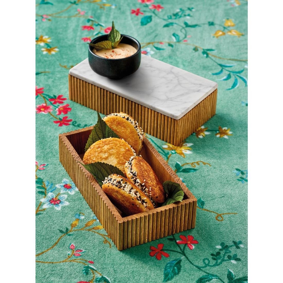 Playground Cesto Rectangular Lid/Plate Marble 210x110mm