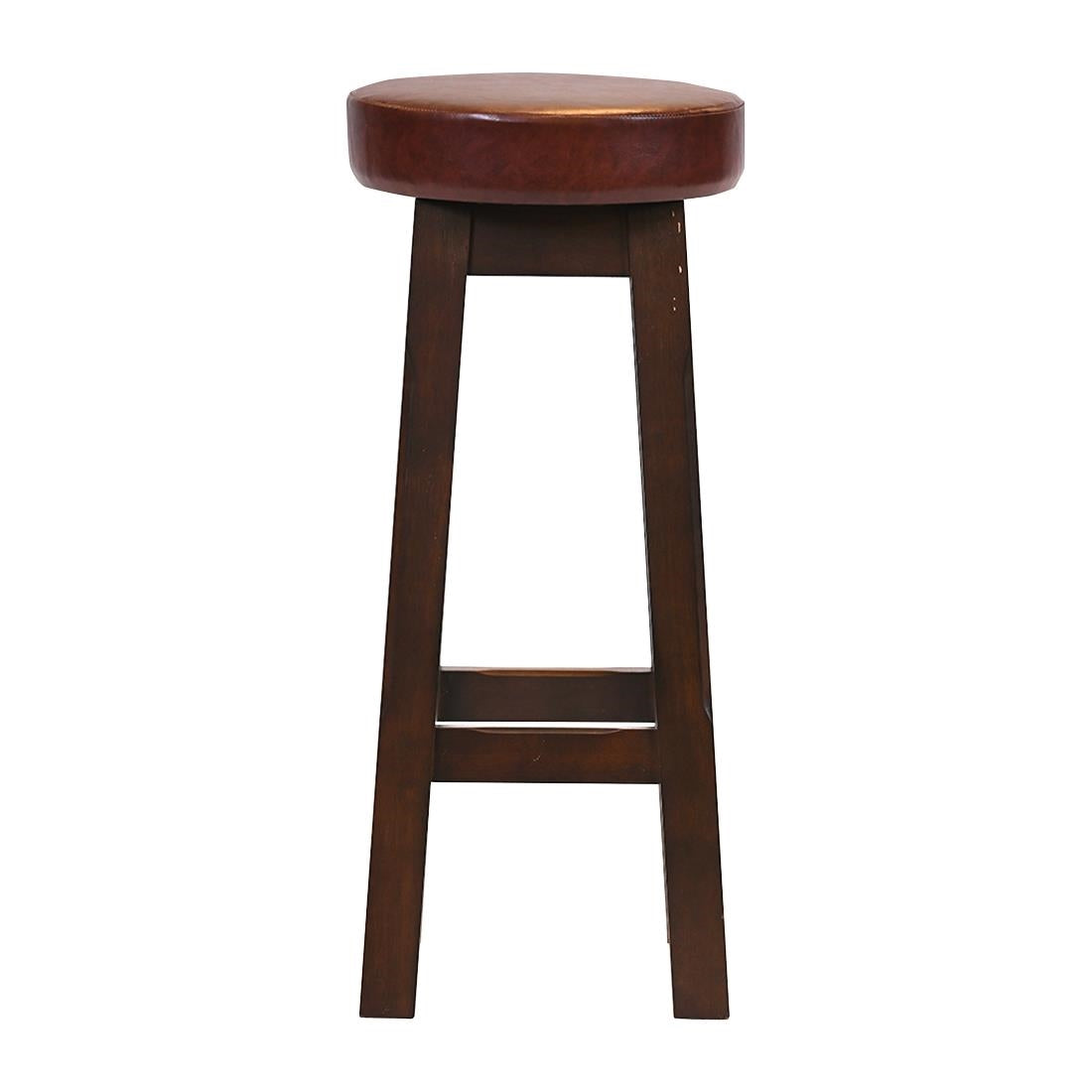 Everyday Wessex Dark Walnut High Stool with Bison Espresso Seat (2 Pack)