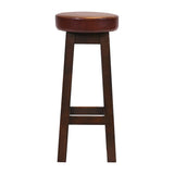 Everyday Wessex Dark Walnut High Stool with Bison Espresso Seat (2 Pack)