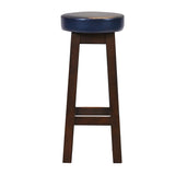 Everyday Wessex Dark Walnut High Stool with Bison Midnight Seat (2 Pack)