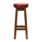 Everyday Wessex Vintage High Stool with Bison Bordeaux Seat (2 Pack)