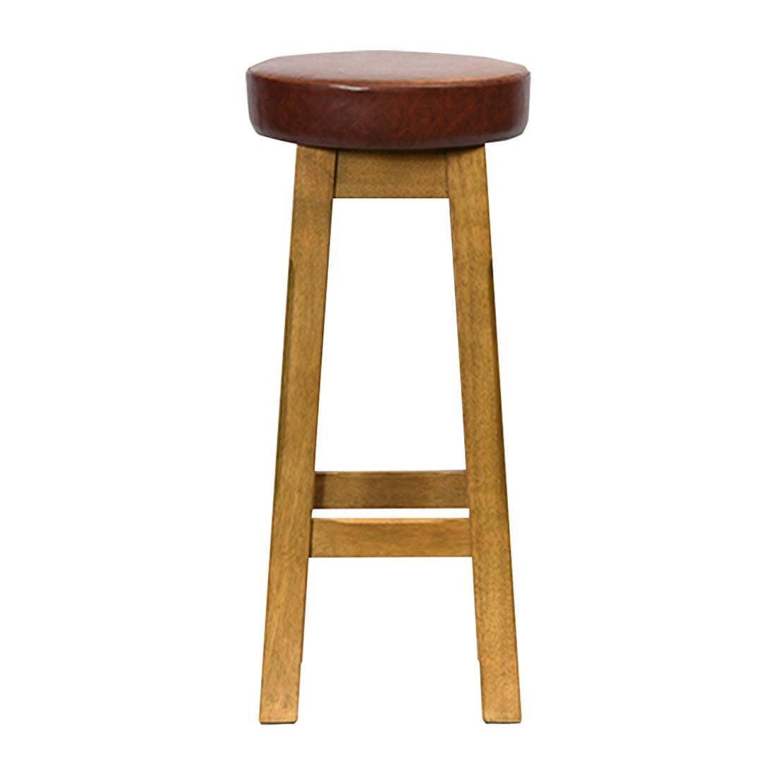 Everyday Wessex Weathered Oak High Stool with Bison Espresso Seat (2 Pack)