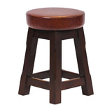 Everyday Wessex Dark Walnut Low Stool with Bison Espresso Seat (2 Pack)