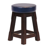 Everyday Wessex Dark Walnut Low Stool with Bison Midnight Seat (2 Pack)