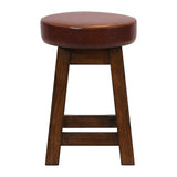 Everyday Wessex Vintage Low Stool with Bison Espresso Seat (2 Pack)