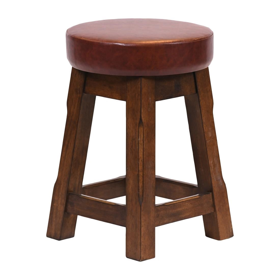 Everyday Wessex Vintage Low Stool with Bison Espresso Seat (2 Pack)