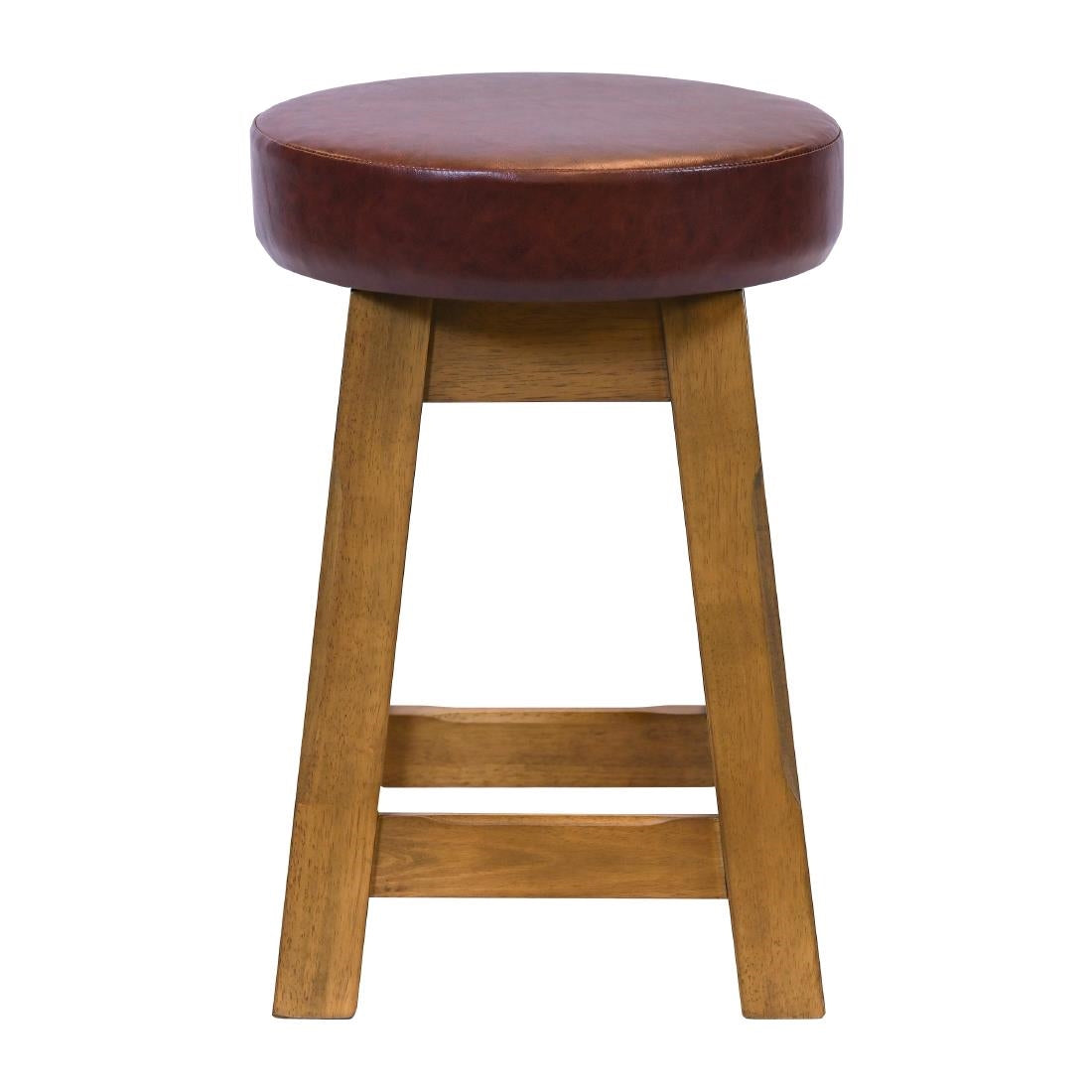 Everyday Wessex Weathered Oak Low Stool with Bison Espresso Seat (2 Pack)