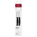 Victorinox Swiss Classic Paring Knife Straight Pointed Black 19cm (Pack 2)