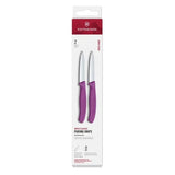Victorinox Swiss Classic Paring Knife Straight Pointed Purple 19cm (Pack 2)