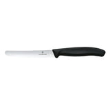 Victorinox Swiss Classic Tomato & Table Knife Wavy Black 22cm (Pack 2)