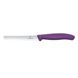Victorinox Swiss Classic Tomato & Table Knife Wavy Purple 22cm (Pack 2)