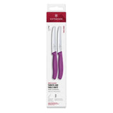 Victorinox Swiss Classic Tomato & Table Knife Wavy Purple 22cm (Pack 2)