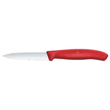 Victorinox Swiss Classic Paring Knife Wavy Pointed Tip Red 19cm